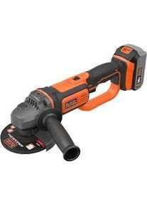 Black & Decker Black+Decker Black and Decker Mini-Amoladora BCG720N-XJ 18V 125mm, velocidad 8.600 rpm, M14, arranque suave. Sin batería/cargador