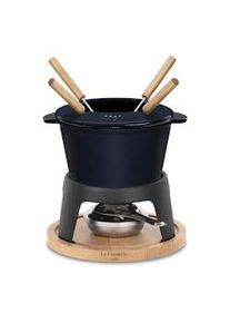 H.Koenig Fondue de ferro fundido para 4 pessoas MONT D'ARBOIS La Fonderie 1890 (tampa anti-salpicos - 1,2 L)