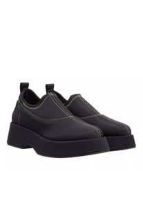 Ganni Moccassins, Retro Flatform Shoe en noir - Textile & Matière synthétique & Fibres synthétiques & Couture décorative, 39 (EU)