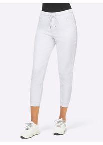 Dames 7/8-broek met comfortband rondom in wit ,maat 36, WITT, 75% Polyamide, 25% Elastan