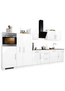 Wiho-Küchen Wiho Küchen Küchenzeile »Cali«, Mit E-Geräten, Breite 360 Cm weiß, Größe B: 360 cm B: 360 cm made_in_germany, Mit 28 mm starker Arbeitsplatte