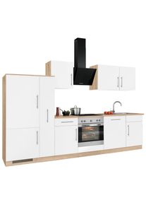Wiho-Küchen Wiho Küchen Küchenzeile »Cali«, Mit E-Geräten, Breite 310 Cm weiß, Größe B: 310 cm B: 310 cm made_in_germany, Mit 28 mm starker Arbeitsplatte