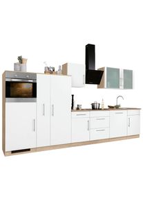Wiho-Küchen Wiho Küchen Küchenzeile »Cali«, Mit E-Geräten, Breite 360 Cm weiß, Größe B: 360 cm B: 360 cm made_in_germany, Mit 28 mm starker Arbeitsplatte