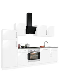 Wiho-Küchen Wiho Küchen Küchenzeile »Cali«, Mit E-Geräten, Breite 280 Cm weiß, Größe B: 280 cm B: 280 cm made_in_germany, Mit 28 mm starker Arbeitsplatte