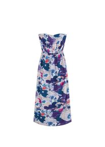 Scalpers Estprint Bandeau Dress ' ' Damen blau Größe 40