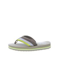 U.S. Polo Assn. Zehentrenner 'Hank' Herren dunkelbeige / neongelb / weiß Größe 40