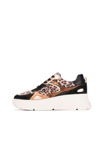 PS Poelman Dames Sneakers laag 'Jana' ecru / ombergrijs / brons / zwart 36