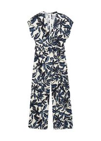 Mango Dames Jumpsuit 'MERCI' azuur / zwart / wit XL