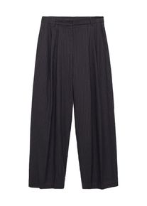 Mango Dames Bandplooibroek 'BALI' navy / smoky blue 32