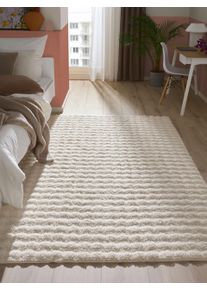 Tapis poil ras lavable Ted Blanc 120x170 cm - Tapis poil court design moderne pour salon