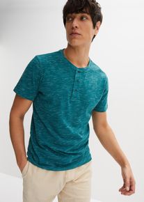 Henley shirt korte mouw (set van 2) - petrol - maat 52/54 (L) - met katoen - bonprix