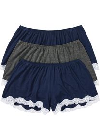 Wijde boxershort van viscose (set van 3) - blauw - maat 40/42 (M) - bonprix