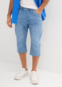 Lange stretch jeans bermuda regular fit - blauw - maat 58 - met katoen - bonprix
