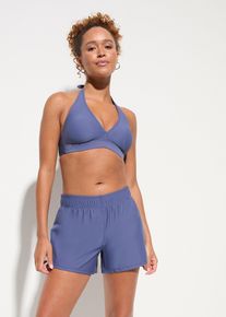 Bikini en zwemshort met gerecycled polyamide (3-dlg. set) - blauw - maat 44 - bonprix