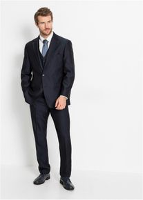 Pak met gilet en stropdas regular fit (4-dlg. set) - blauw - maat 62 - bonprix