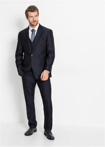 Pak met gilet en stropdas regular fit (4-dlg. set) - blauw - maat 56 - bonprix