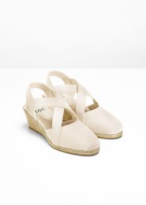 Sandaletten met een sleehak - wit - maat 42 - vegan - bonprix