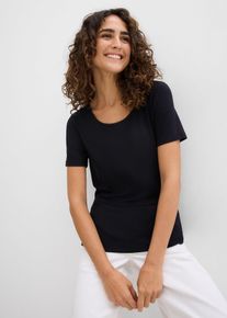 T-shirt van soepele viscose (set van 2) - zwart - maat 48/50 (XL) - viscose - bonprix