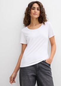 T-shirt van soepele viscose (set van 2) - wit - maat 36/38 (S) - viscose - bonprix