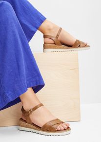 Sleehak sandalettes van Tamaris - bruin - maat 39 - bonprix