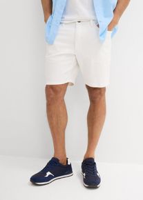 Jeans stretch short loose fit extra wijd - wit - maat 38 - met katoen - bonprix