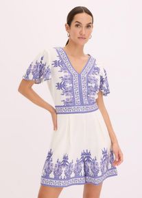 Jumpsuit met linnen - wit - maat 40 - viscose - bonprix
