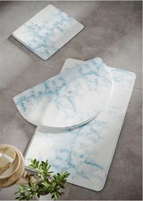 Badmat met memory foam - blauw - maat 2 (wc-mat voor hangend toilet) - bonprix