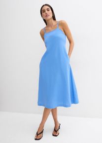 Bandeau midi jurk van viscosemix - blauw - maat 46 - viscose - bonprix
