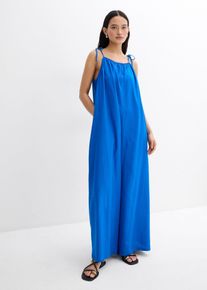 Jumpsuit met linnen - blauw - maat 48 - viscose - bonprix