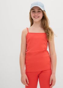 Spaghetti top met biologisch katoen (set van 3) - rood - maat 152/158 - 100% katoen - bonprix