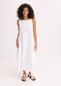 Jurk met bandjes van een fijne viscosemix - wit - maat 46 - viscose - bonprix