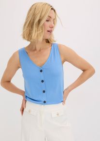 Top met knopen voor - blauw - maat 56/58 (3XL) - bonprix