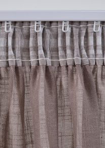 Gordijn in linnenlook normaal en extra breed (set van 1) - grijs - maat 145x130 cm - bonprix