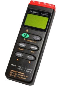 Voltcraft K204 Temperatur-Messger&auml;t Digital-Thermometer 4-Kanal Datenlogger-Funktion