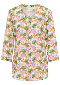 Eterna Bluse Damen hellblau / hellgrün / hellorange / pink / weiß Größe XS