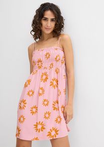 Bandeau-Kleid aus softer Viskose, rosa, Größe 46, Viskose, bonprix
