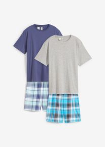 Shorty (4-tlg. Set) - grau - Größe 140/146 mit Baumwolle- bonprix