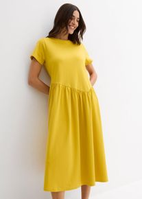 Jersey-Kleid aus reiner Bio-Baumwolle, gelb, Größe 52/54 (XXL), 100% Baumwolle, bonprix
