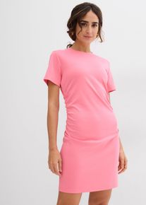 Shirtkleid mit Raffung, rosa, Größe 44/46 (L), Viskose, bonprix