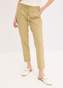 Leinenhose, braun, Größe 48, Leinen, bonprix