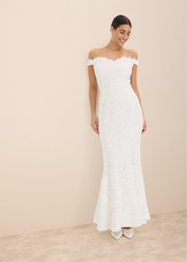 Brautkleid aus Spitze, weiß, Größe 38, bonprix