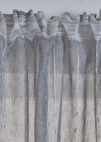 Vorhang mit Webstreifen (1er Pack), grau, Gr&ouml;&szlig;e 225x140 cm, bonprix