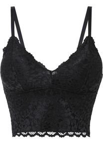 Spitzentop aus feiner Spitze, schwarz, Größe 44, bonprix