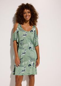 Strandkleid aus Viskose, grün, Größe 56/58 (3XL), bonprix