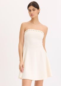 Minikleid mit Kettendetail, wei&szlig;, Gr&ouml;&szlig;e 42, bonprix