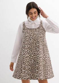 Minikleid aus elastischem Baumwoll-Mix, braun, Größe 42, mit Baumwolle, bonprix