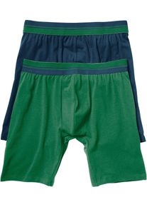 Lange Boxershorts eng mit Baumwolle (2er Pack), blau, Größe 10 (4XL), mit Baumwolle, bonprix