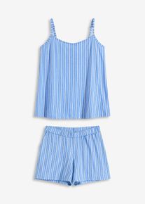 Shorty mit Spaghettiträgern - blau - Größe 44/46 (L) - Viskose- bonprix