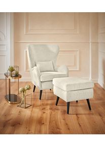 Guido Maria Kretschmer Home & Living Guido Maria Kretschmer Home&Living Fauteuil Sallito, oorfauteuil, TV-stoel voor woonkamer, ook in velours cord fauteuils maat Ribfluweel beige
