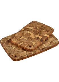 KESPER for kitchen & home KESPER for kitchen & home Snijplank van fsc-gecertificeerd acacia (set, 2 stuks) snijplanken beige